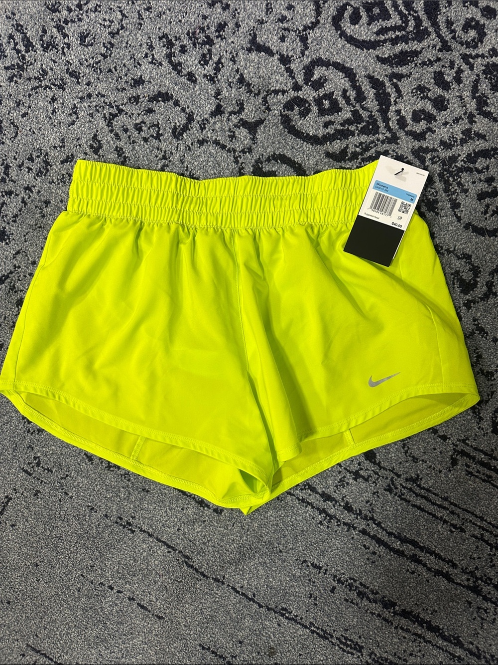 NWT Nike Women's Neon Yellow Running Shorts SIZE MEDIUM